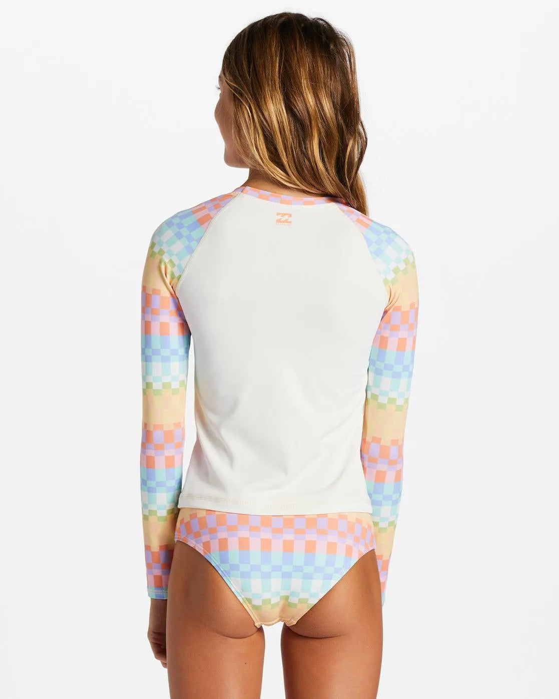 Paradise Check - Long Sleeve Rash Vest Set For Girls 4-14 - Beachin Surf