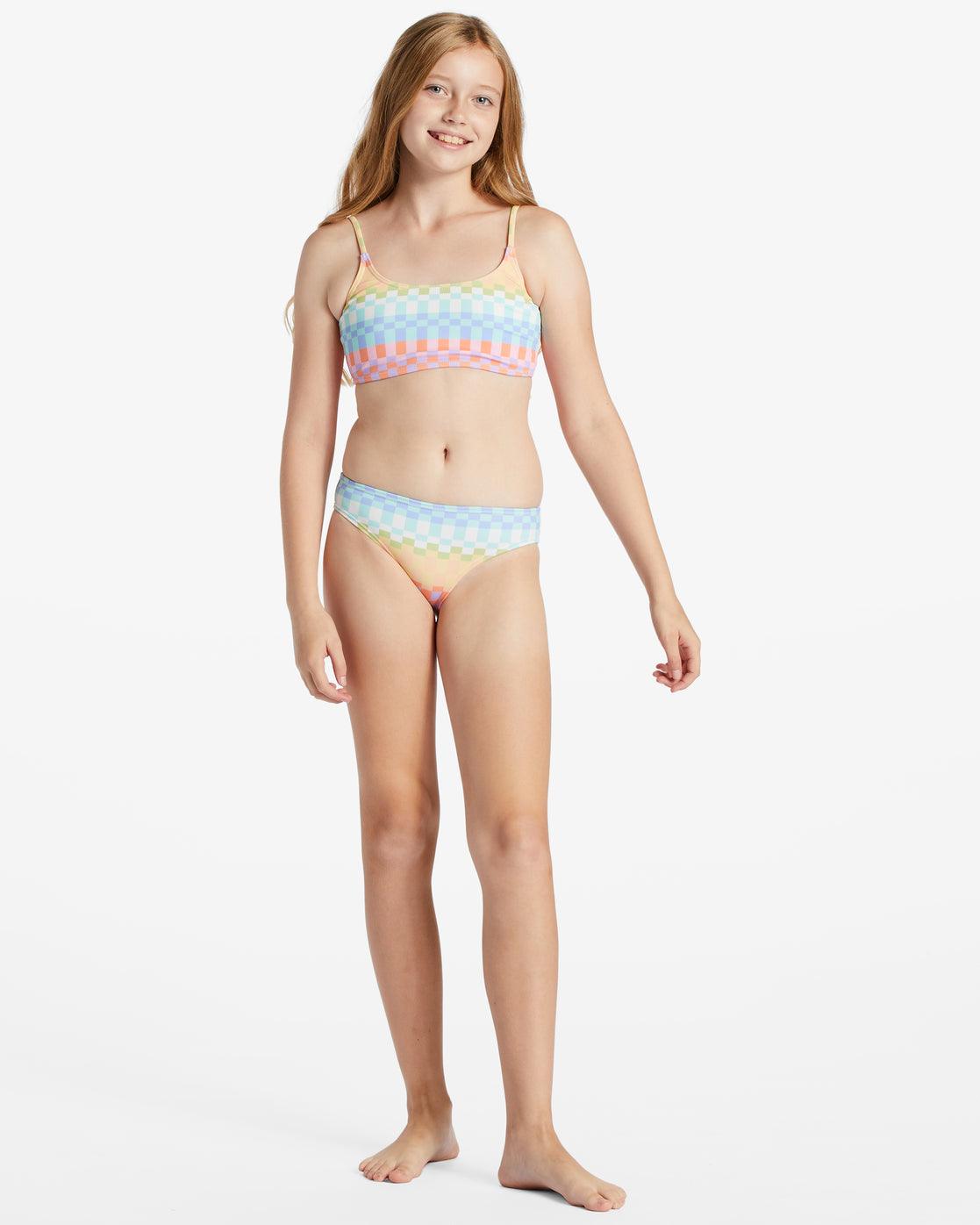 Paradise Check - Two Piece Trilet Bikini Set for Girls 4-14 | BILLABONG | Beachin Surf