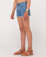 Penny Kick Flare Denim Short Girls - Beachin Surf