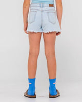 Penny Kick Flare Denim Short Girls - Beachin Surf