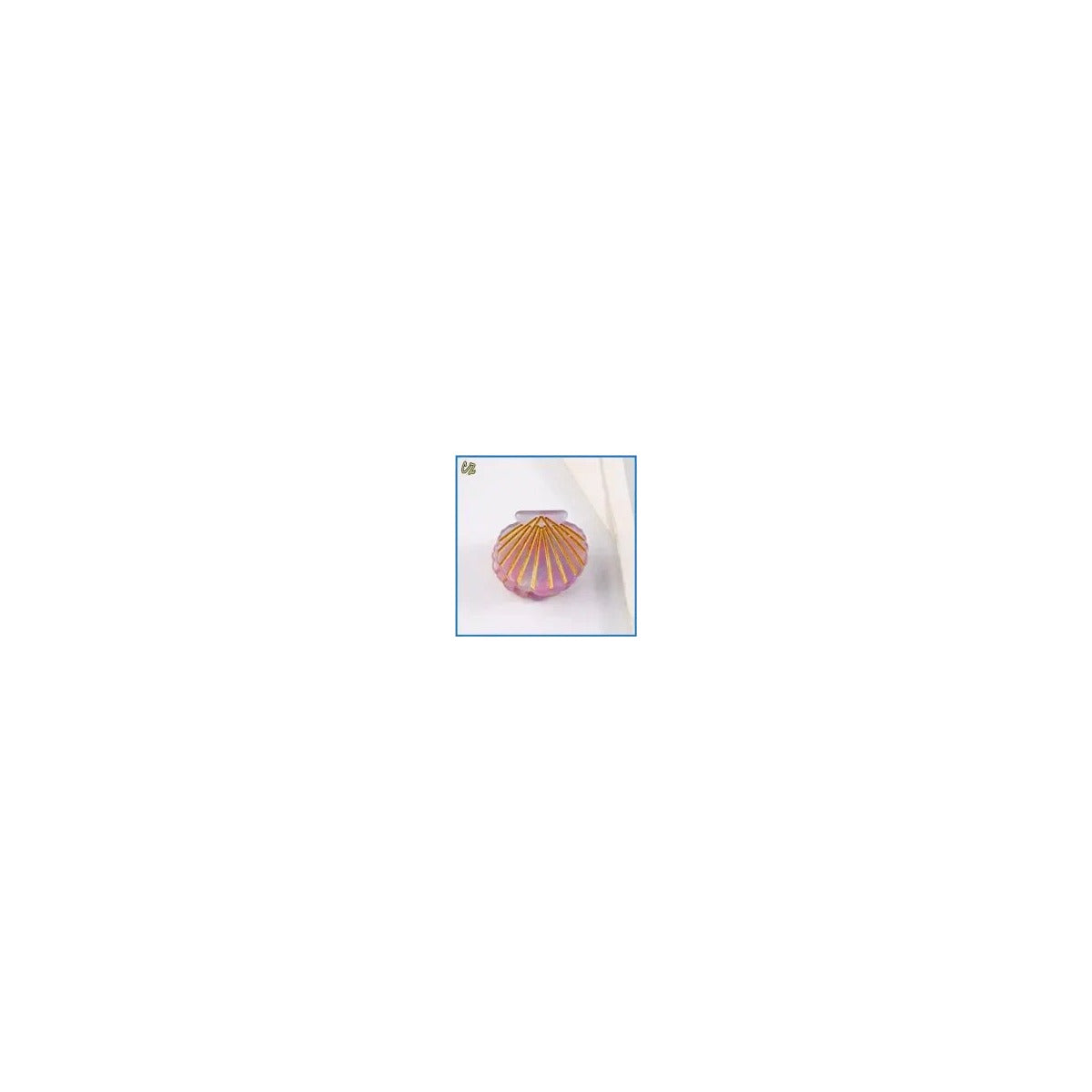 PINK AND GOLD SHELL HAIRCLIP