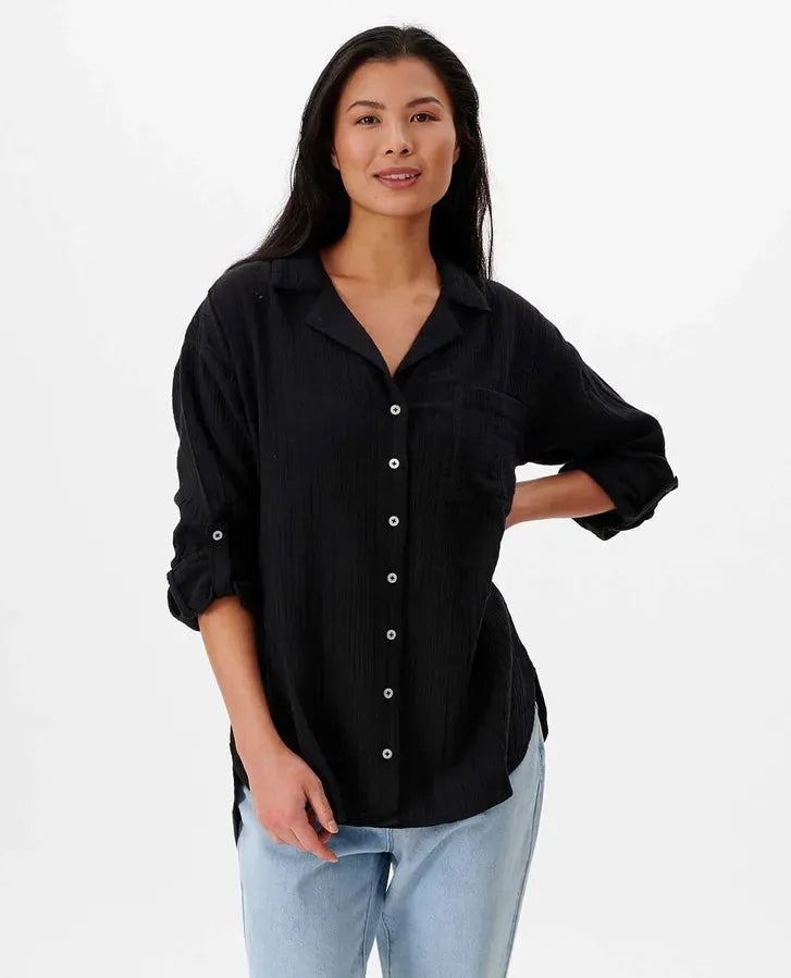 Premium Surf Long Sleeve Button Up Shirt - Beachin Surf