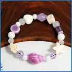 PURPLE SEASHELL ELASTIC BRACELET - Beachin Surf