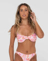 Rio Hibiscus Printed Balconette Bikini Top - Beachin Surf