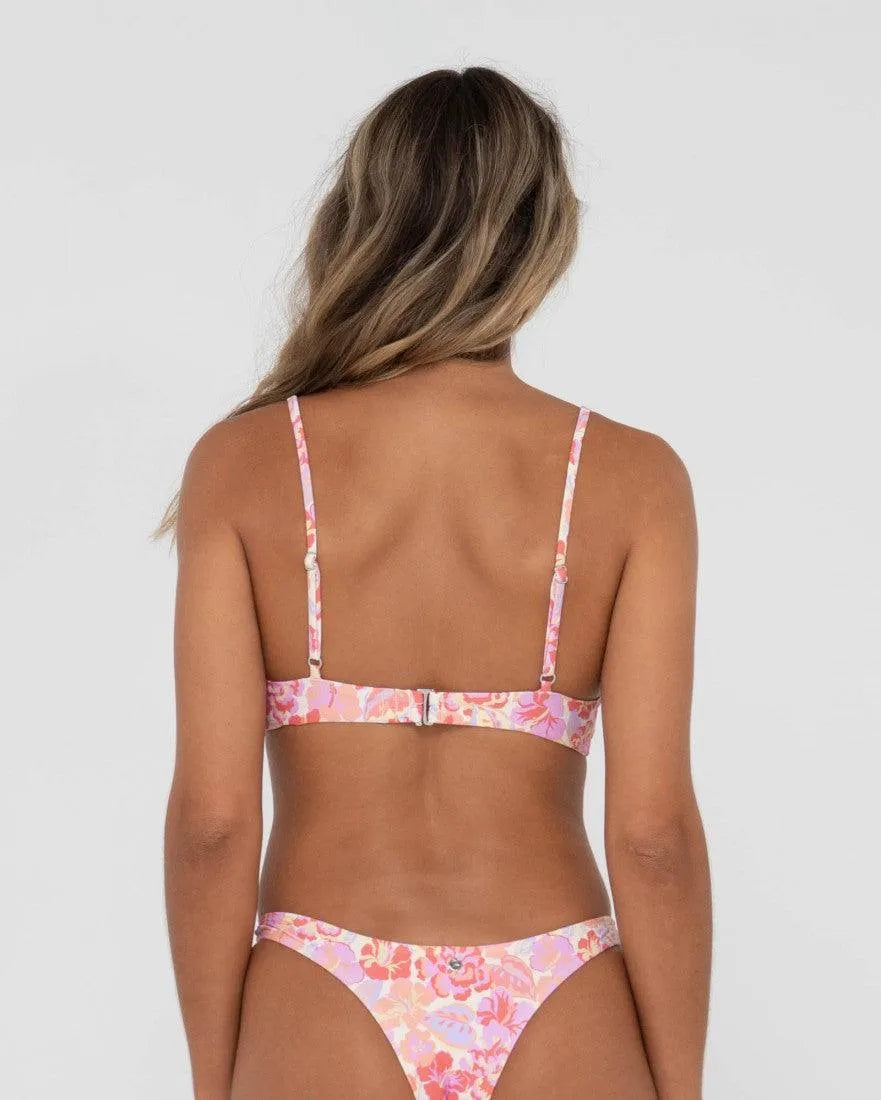 Rio Hibiscus Printed Balconette Bikini Top - Beachin Surf
