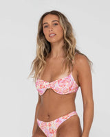 Rio Hibiscus Printed Balconette Bikini Top - Beachin Surf