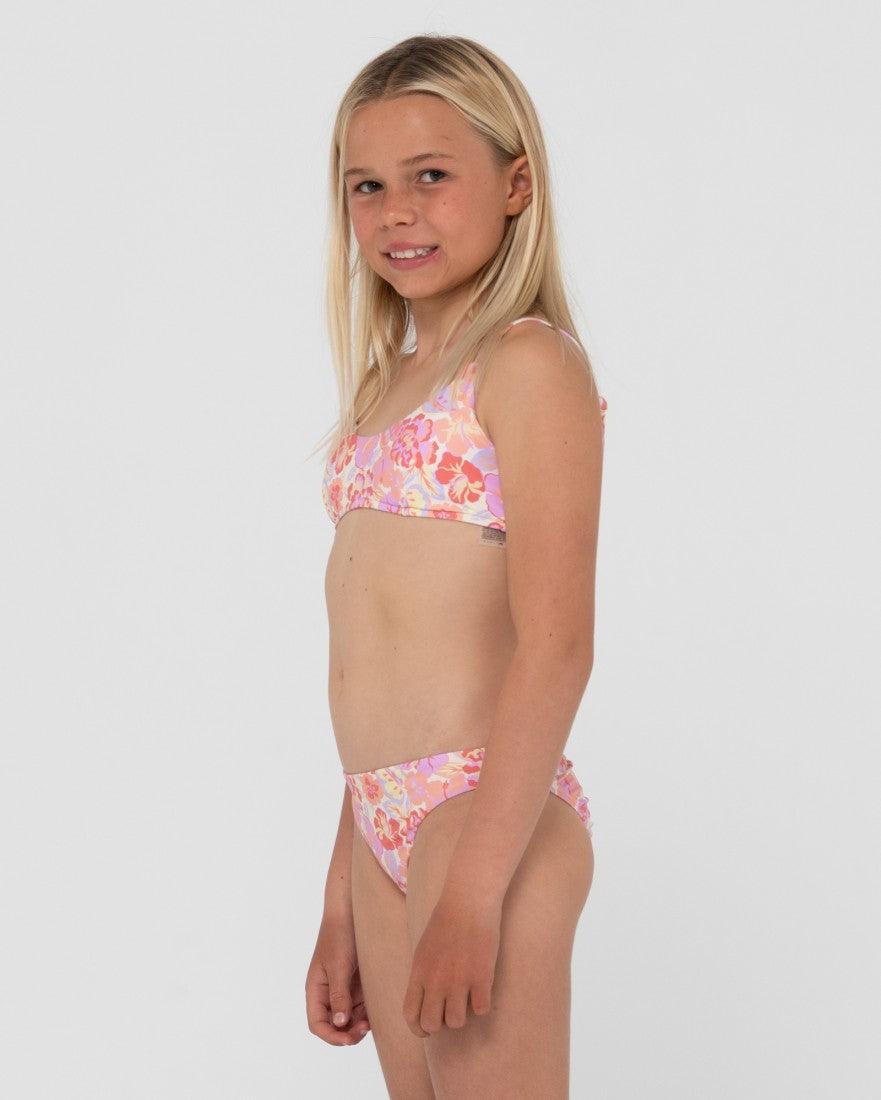 Rio Hibiscus Printed Bikini Set Girls - Beachin Surf