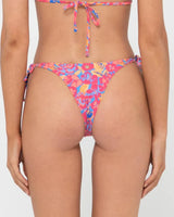 Rio Hibiscus Printed Brazilian Side Tie Bikini Bottom - Beachin Surf