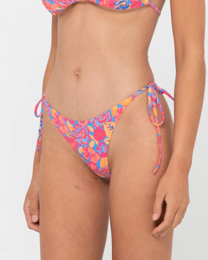Rio Hibiscus Printed Brazilian Side Tie Bikini Bottom - Beachin Surf