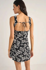 Roselle Tie Back Mini Dress - Beachin Surf