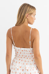 Rosie Floral Tie Front Top