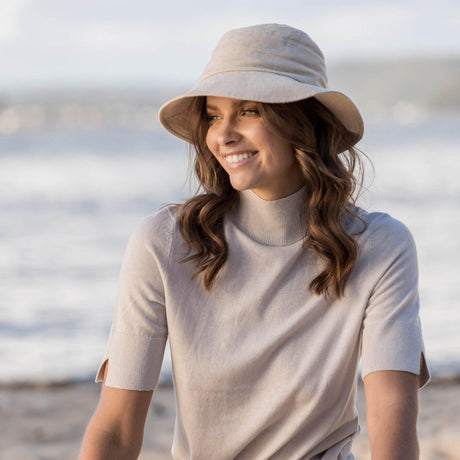 Rosie Linen Bucket Hat - Beachin Surf