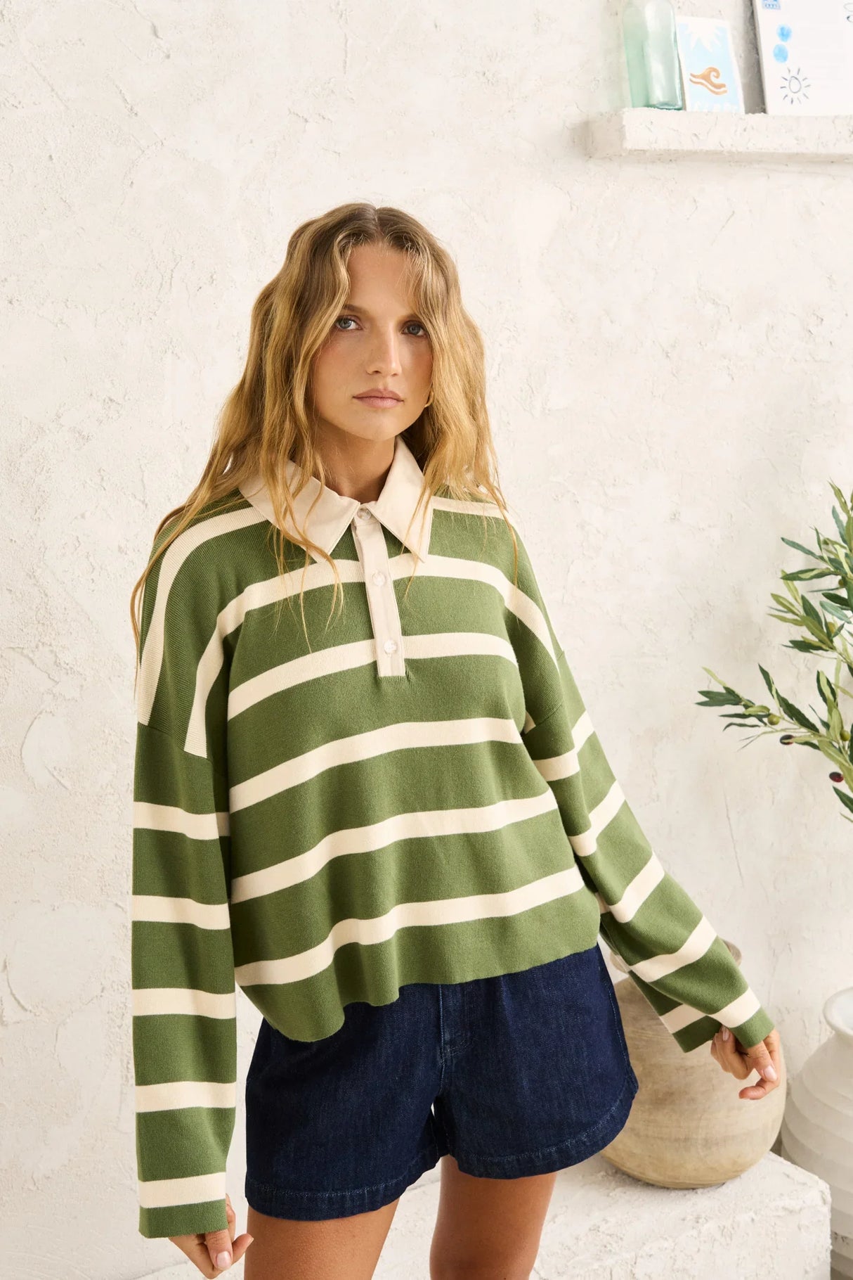 rugby-polo-knit-sweater-oli-CD25W-KN18SW-OLI-1_1 - Beachin Surf