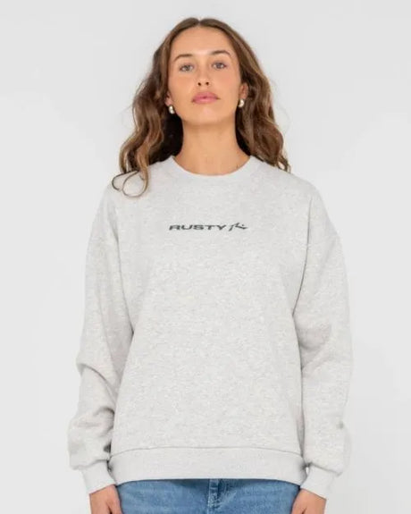 Rusty Essentials Oversized Crew Fleece - Beachin Surf
