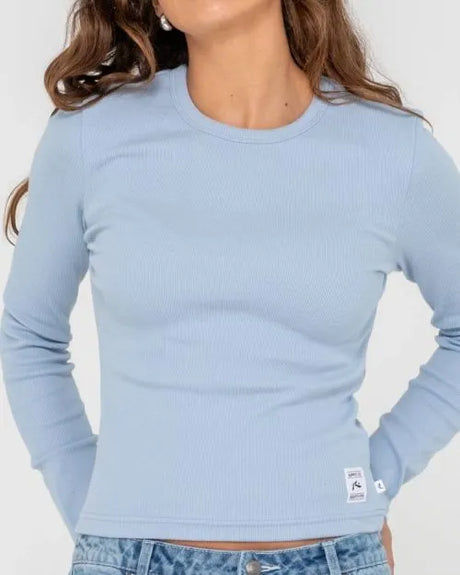 Rusty Essentials Ribbed Long Sleeve Tee - Beachin Surf