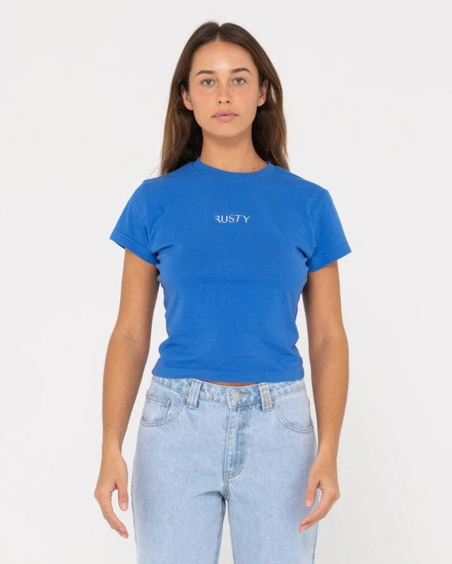 Rusty Signature Skimmer Baby Tee - Beachin Surf