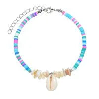 SHELL & OCEAN TONE HEISHI ANKLET - Beachin Surf