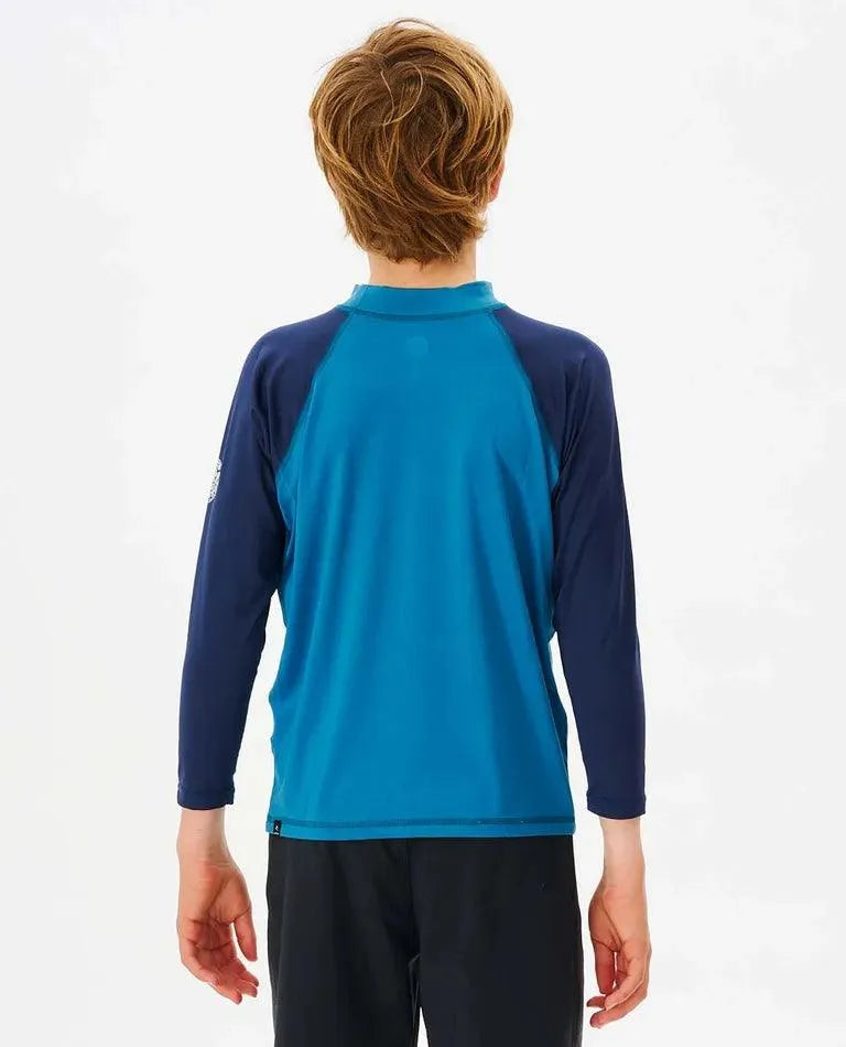 Shockwaves Long Sleeve Upf Rash Vest - Boys (8-16 Years) - Beachin Surf