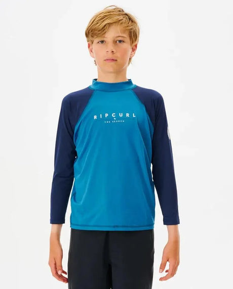 Shockwaves Long Sleeve Upf Rash Vest - Boys (8-16 Years) - Beachin Surf