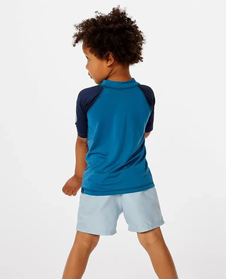 Shockwaves Short Sleeve Rash Vest - Boys (0-8 Years) - Beachin Surf