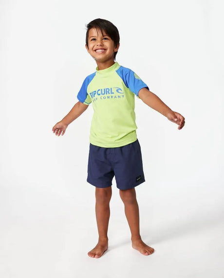 Shockwaves Short Sleeve Rash Vest - Boys (0-8 Years) - Beachin Surf