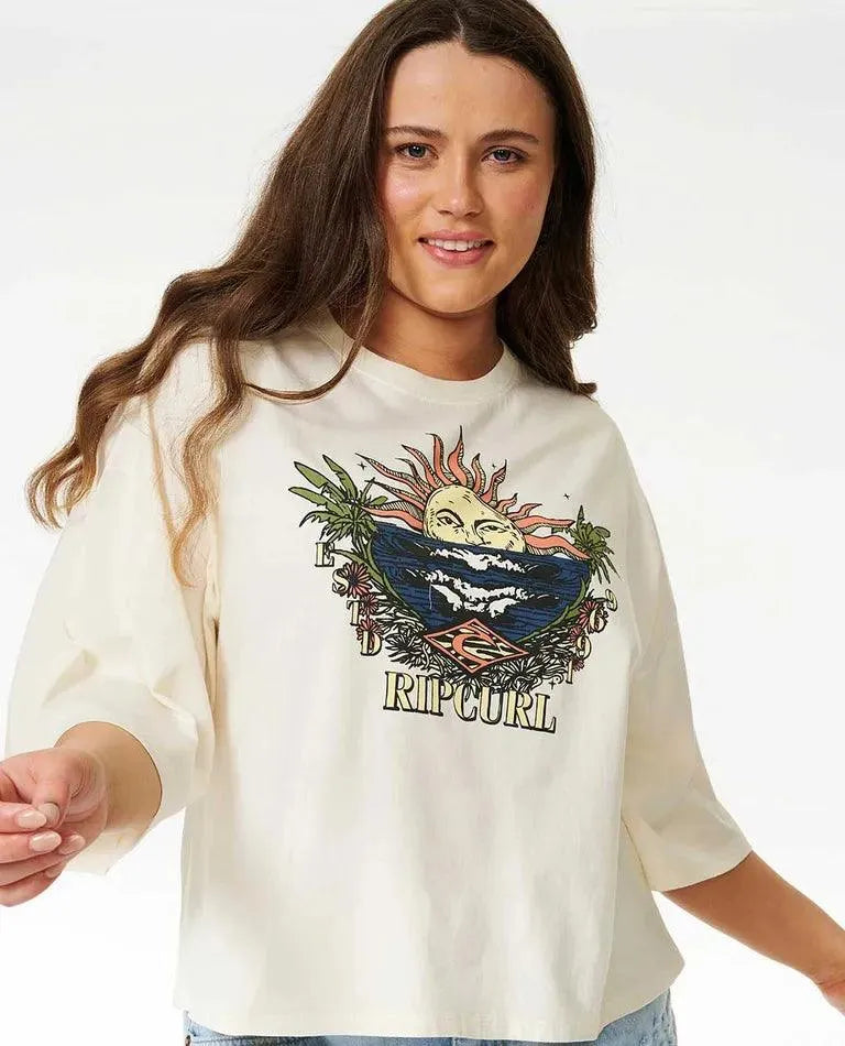 Shore Break Heritage Crop Tee | RIP CURL | Beachin Surf