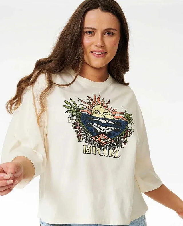 Shore Break Heritage Crop Tee | RIP CURL | Beachin Surf