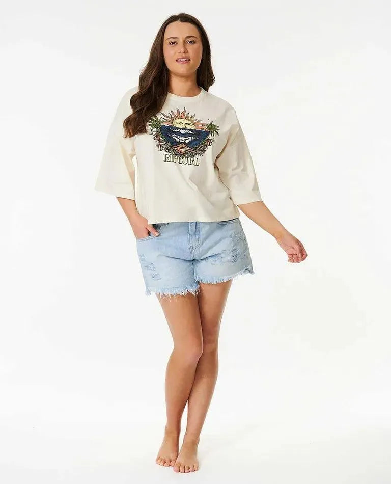 Shore Break Heritage Crop Tee | RIP CURL | Beachin Surf