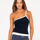 Sling One Shoulder Contrast Tank - Beachin Surf