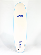 Softlite Koolite softboard in Sky Blue, white slick bottom