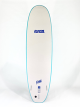 Softlite Koolite softboard in Teal, white slick bottom