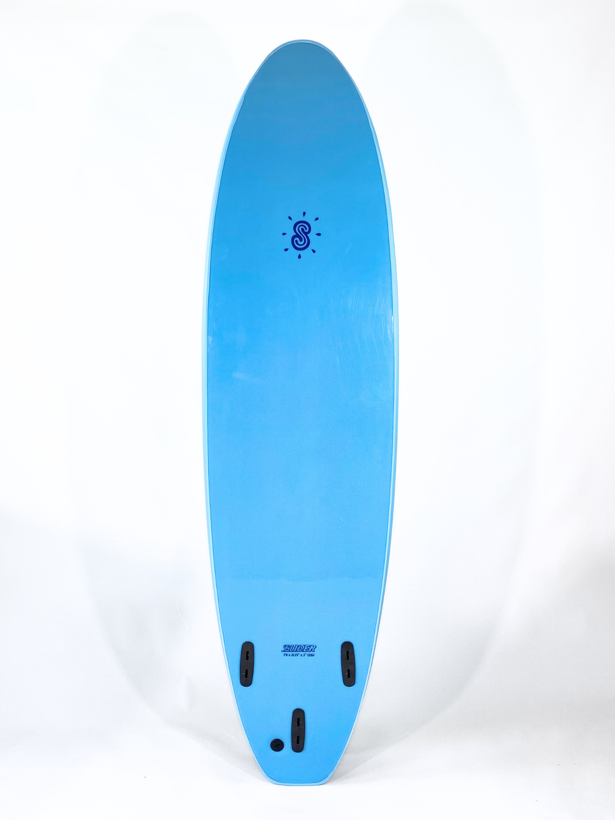 Softlite Slider softboard in Blue, bottom slick view