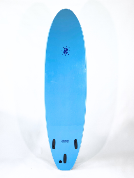 Softlite Slider softboard in Blue, bottom slick view