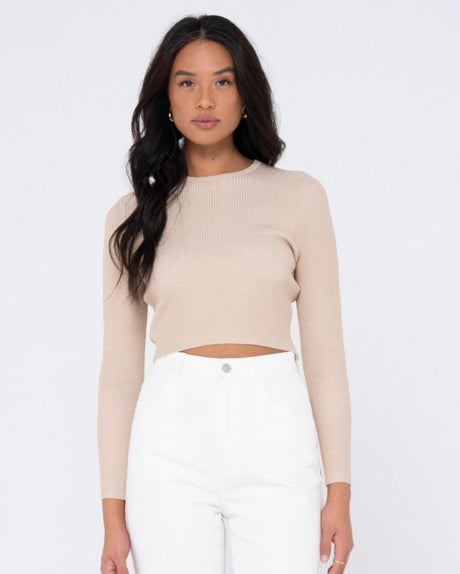 Solace Long Sleeve Knitted Top | RUSTY | Beachin Surf