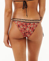 Soleil Tie Side Cheeky Coverage Bikini Bottom - Rust - Beachin Surf