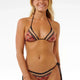 Soleil Tie Side Cheeky Coverage Bikini Bottom - Rust - Beachin Surf