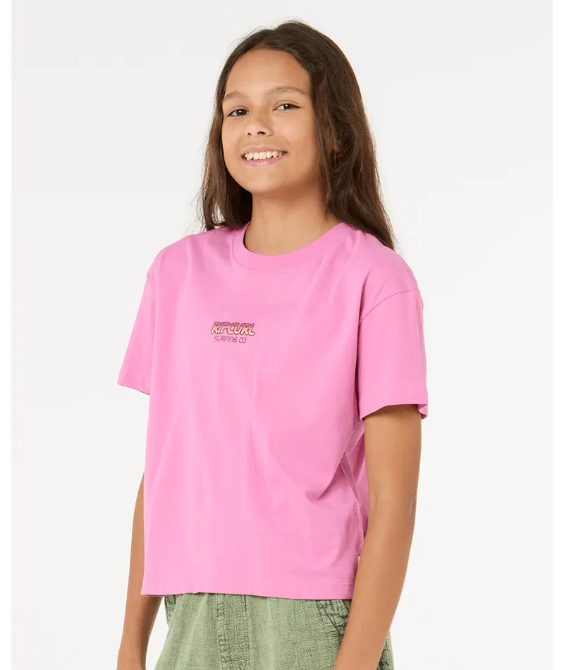 Sun & Sea Crop Tee-Girl - Beachin Surf