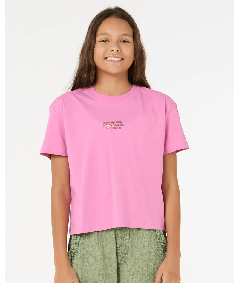 Sun & Sea Crop Tee-Girl - Beachin Surf