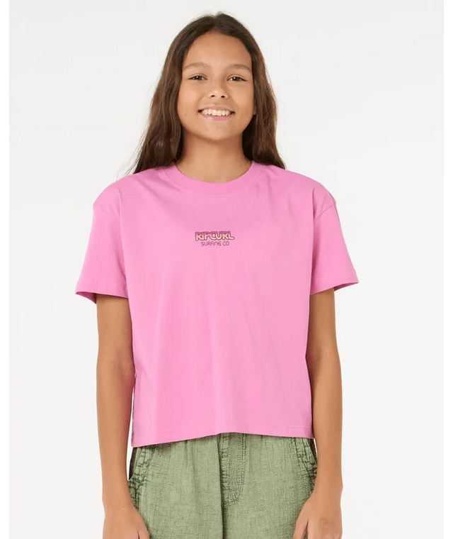 Sun & Sea Crop Tee-Girl - Beachin Surf