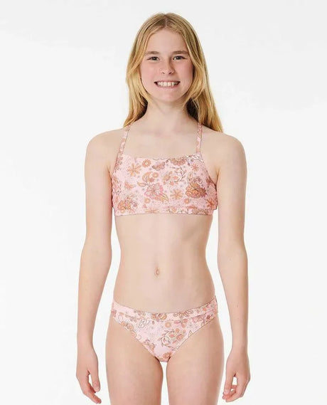 Sun Catchers Short Sleeve 3 Piece Swim Set - Girls (8-16 Years) - Beachin Surf