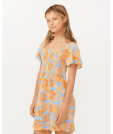 SUN SOL SHIRRED DRESS - GIRL - Beachin Surf