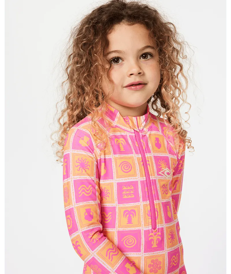 Sun UPF LS Surfsuit - Girl - Beachin Surf