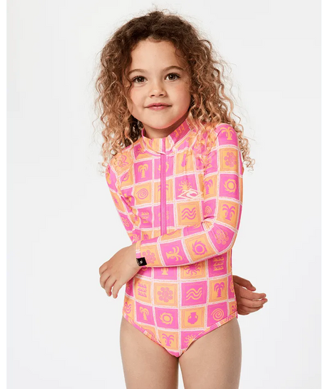 Sun UPF LS Surfsuit - Girl - Beachin Surf