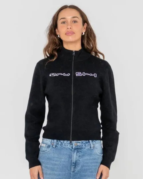 Sundial Zip Though Skimmer Knit - Beachin Surf