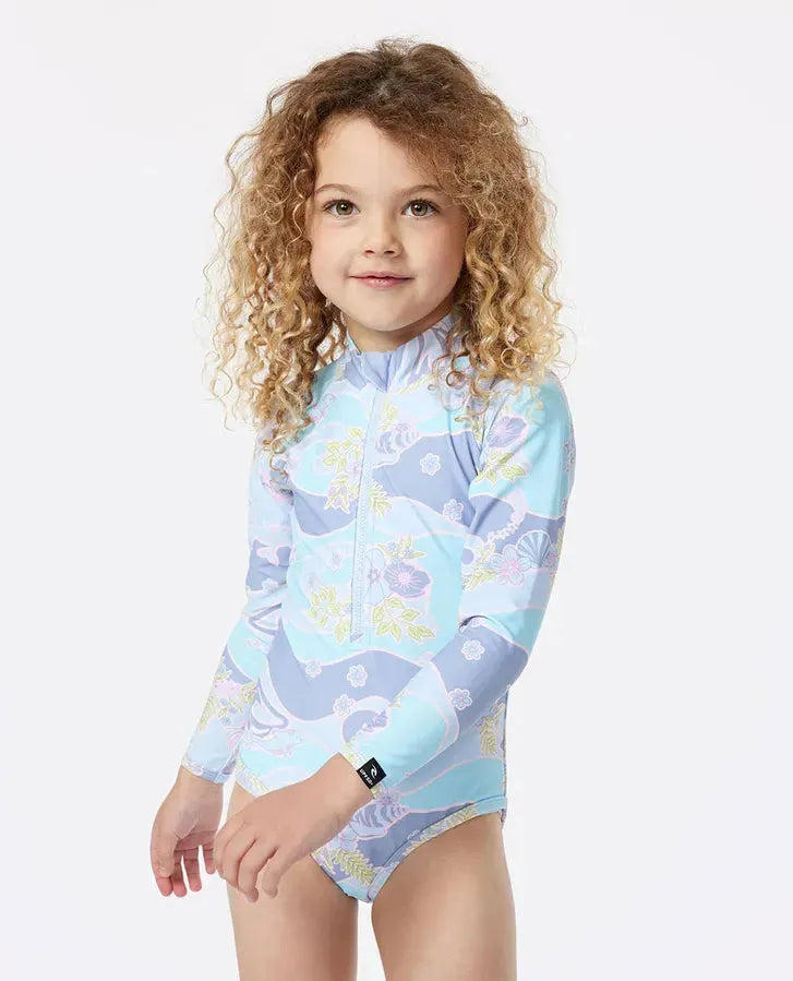 Sunkissed Long Sleeve Surf Suit - Girls (1-8 years) - Beachin Surf