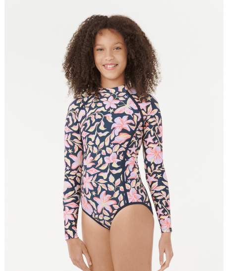 Sunset Skies Long Sleeve Surf Suit Swimsuit - Girls - Beachin Surf
