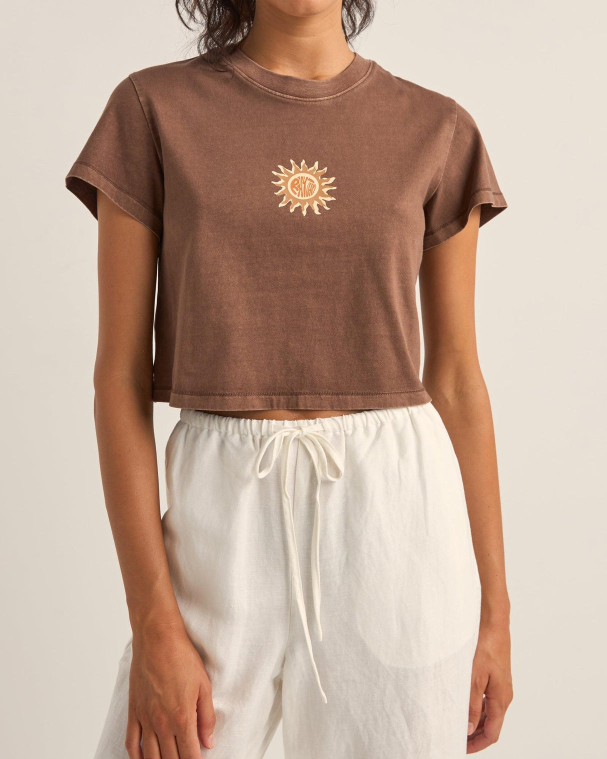 SUNSHINE CROP CREW TEE - Beachin Surf