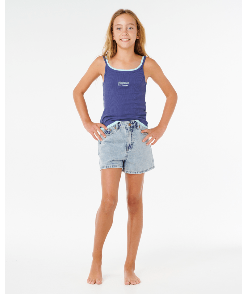 Tabby Denim Short - Girl - Beachin Surf