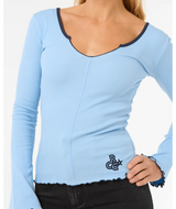 Textured L/S Top - Beachin Surf