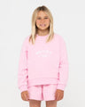 Thriving Relaxed Crew Fleece Girls - Beachin Surf